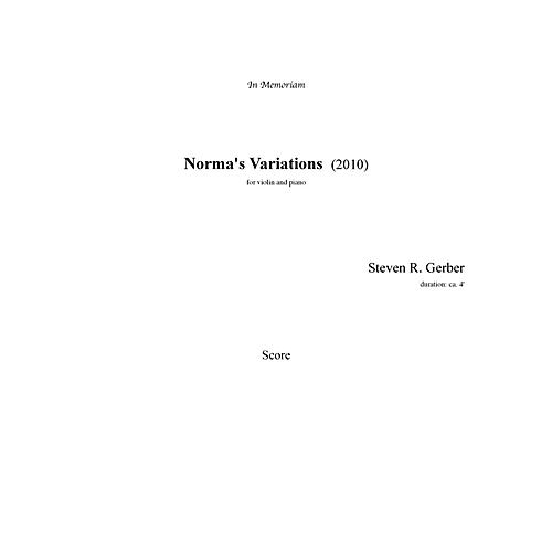 Lauren Keiser Music Publishing Norma's Variations for Violin and Piano LKM Music Series Softcover by Steven Gerber
