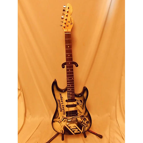 Woodrow Guitars Northender NHL Guitar Solid Body Electric Guitar Black and White