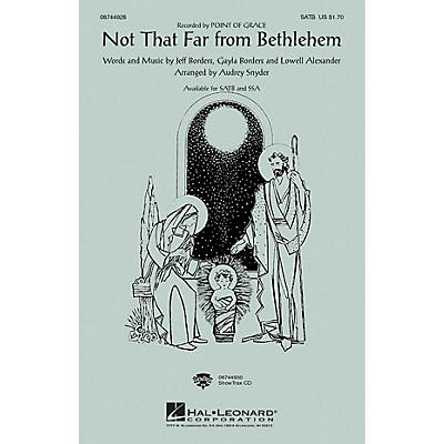 Hal Leonard Not That Far From Bethlehem ShowTrax CD by Point Of Grace Arranged by Audrey Snyder