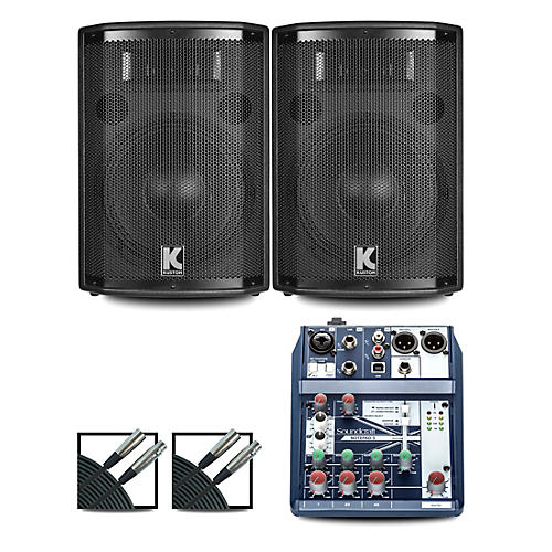 Notepad-5 Mixer and Kustom HiPAC Speakers