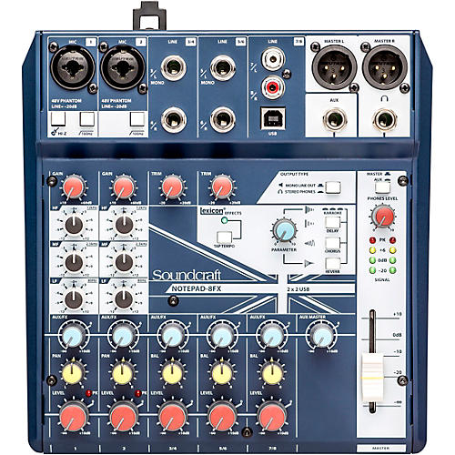 Soundcraft Notepad-8FX Small-Format 8-Channel Analog Mixer With USB I/O and Effects Condition 1 - Mint