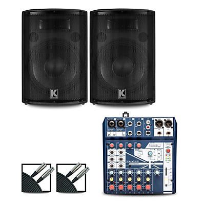 Soundcraft Notepad8FX Mixer and Kustom HiPAC Speakers