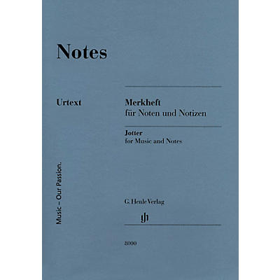 G. Henle Verlag Notes (A Miniature Booklet of 8-Stave Manuscript Paper) Henle Edition Series Softcover
