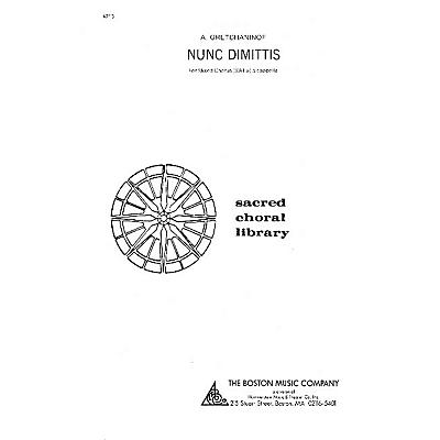 Boston Music Nunc Dimittis SATB Composed by Alexander Gretchaninoff