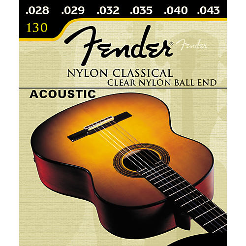 Nylon Classical 130 Clear Silver Ball Acoustic Guitar Strings