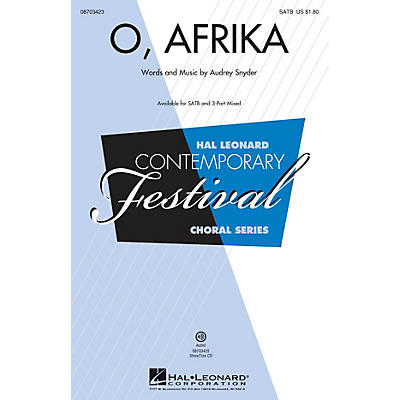 Hal Leonard O, Afrika 3-Part Mixed Composed by Audrey Snyder