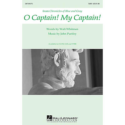 Hal Leonard O Captain! My Captain! SAB composed by John Purifoy