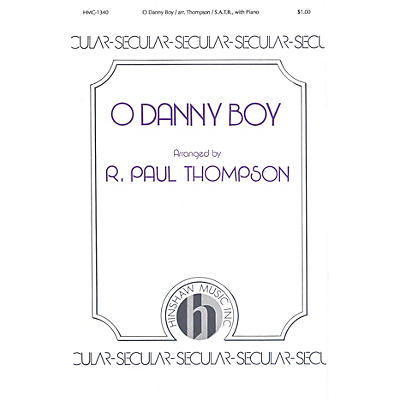 Hinshaw Music O Danny Boy SATB arranged by Thompson