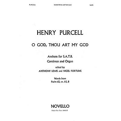 Novello O God, Thou Art My God SATB Composed by Henry Purcell