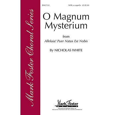 Shawnee Press O Magnum Mysterium SATB a cappella composed by Nicholas White