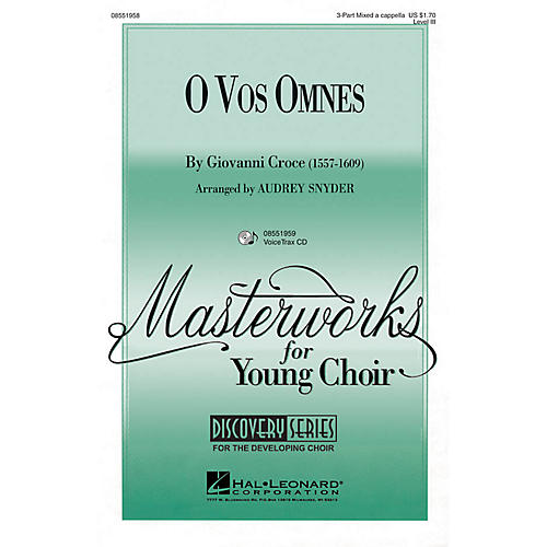 Hal Leonard O Vos Omnes 3-Part Mixed a cappella arranged by Audrey Snyder