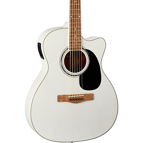 Mitchell O120CEWPM Auditorium Acoustic-Electric Guitar White Pearl Metallic