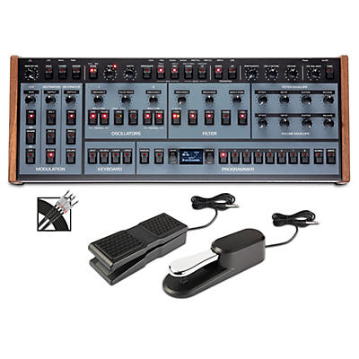 Oberheim OB-X8 Desktop Module With Sustain & Expression Pedals, Audio Cables