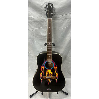 OLP OCC-A Black Flame Custom Acoustic Guitar