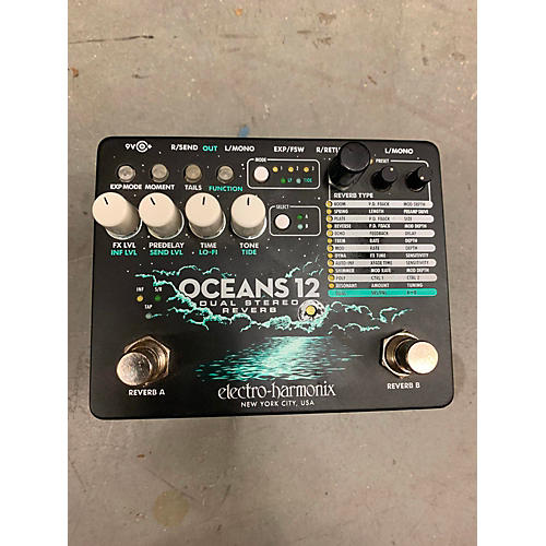 Electro-Harmonix OCEANS 12 DUAL STEREO REVERB Effect Pedal