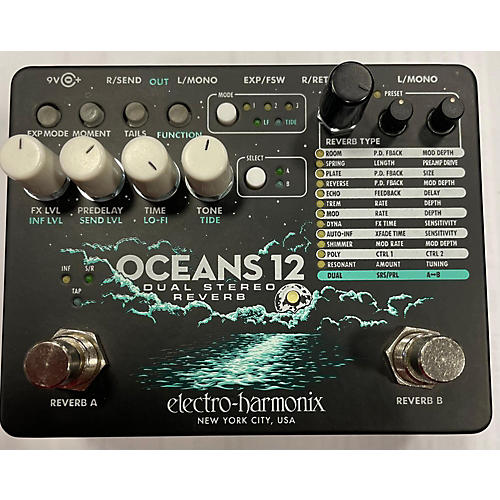 Electro-Harmonix OCEANS 12 REVERB Effect Pedal
