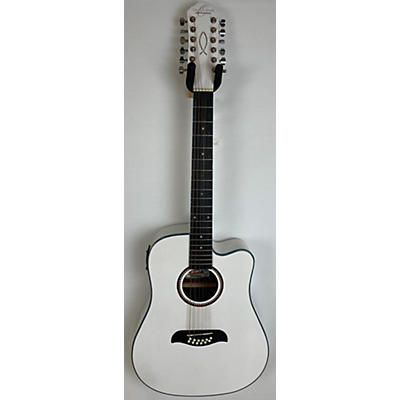Oscar Schmidt OD312CEWH 12 String Acoustic Electric Guitar