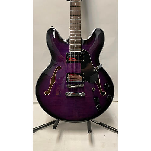 Oscar Schmidt OE30F Hollow Body Electric Guitar PURPLE FLAME