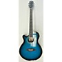 Used Oscar Schmidt OG10CETFBLLH Acoustic Electric Guitar Transparent Blue