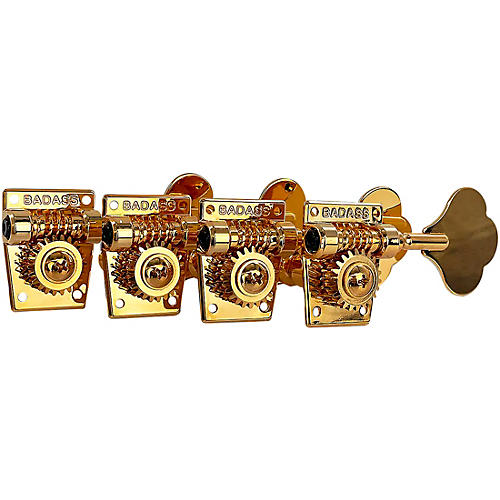 Leo Quan Badass OGT Open Gear Large Post 4-In-Line Bass Tuning Machines Gold