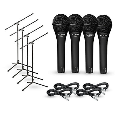 Audix OM-2 Mic With Cable and Stand 4-Pack