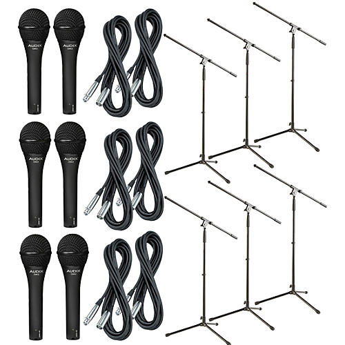 Audix OM-2 Mic With Cable and Stand 6-Pack