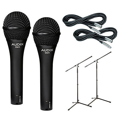 Audix OM-5 Mic with Cable and Stand 2 Pack