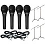 Audix OM-5 Mic with Cable and Stand 4 Pack