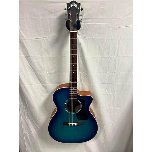Guild OM240CE Acoustic Electric Guitar Dark Blue Burst