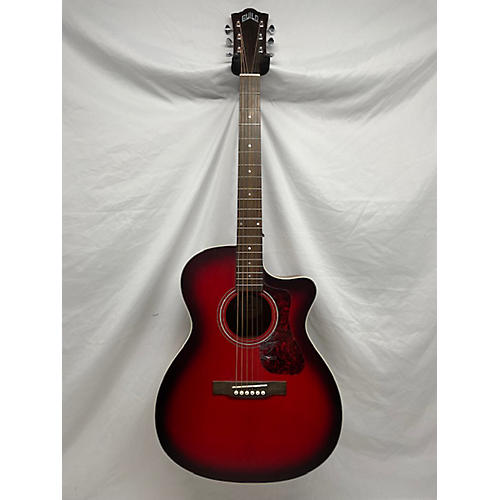 Guild OM240CE Acoustic Electric Guitar OX BLOOD