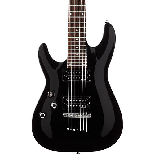 Schecter Guitar Research OMEN-7 Left-Handed Electric Guitar Black