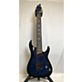 Used Schecter Guitar Research OMEN ELITE 8 Solid Body Electric Guitar Blue