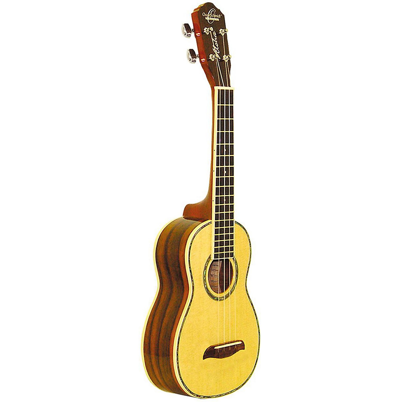 Oscar Schmidt Tenor Ukulele – Natural Koa Wood, 4-String, Handcrafted, Open Gear Tuners