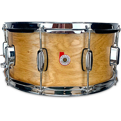 Barton Drum Co Maple 6.5x14 Snare Drum Natural Satin 