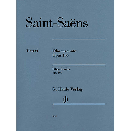 G. Henle Verlag Oboe Sonata, Op 166 Henle Music Folios Book by Camille Saint-Saëns Edited by Peter Jost