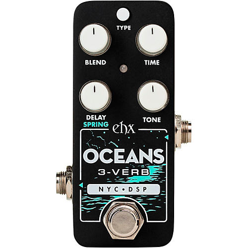 Electro-Harmonix Oceans 3-Verb Reverb Effects Pedal Black