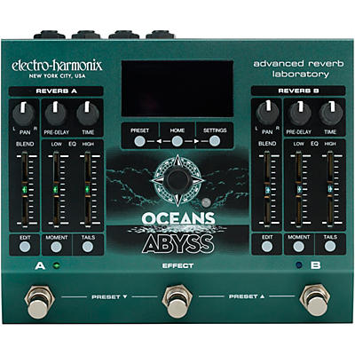 Electro-Harmonix Oceans Abyss Advanced Reverb Laboratory Effects Pedal