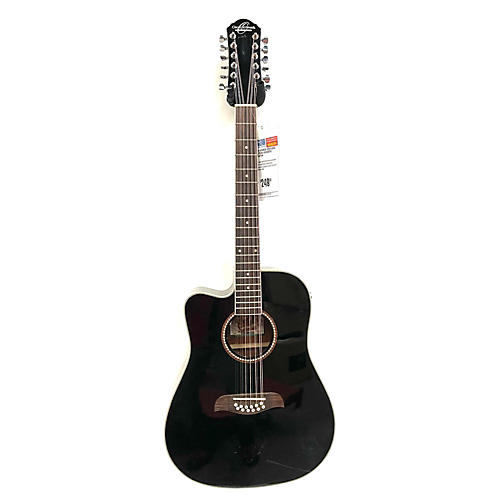 Oscar Schmidt Od312cel 12 String Acoustic Electric Guitar Black