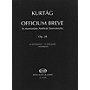 Editio Musica Budapest Officium Breve in memoriam Andreae Szervansky, Op. 28 (String Quartet) EMB Series by Gyorgy Kurtag