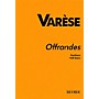 Ricordi Offrandes (Study Score) Study Score Series Composed by Edgard Varèse