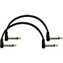 D'Addario Offset Right Angle to Right Angle Flat Patch Cables 2-Pack 6 in. Black
