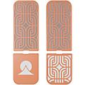 Ohma World Ohma World Motif Screen Set White & Stainless SteelTeal & Apricot