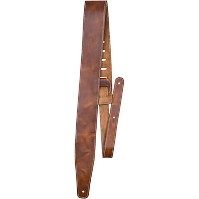 Perri's Oil Leather Guitar Strap With Contrast Stitching