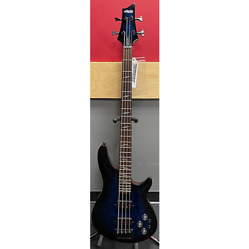 Schecter Guitar Research Omen 4 String Electric Bass Guitar Blue