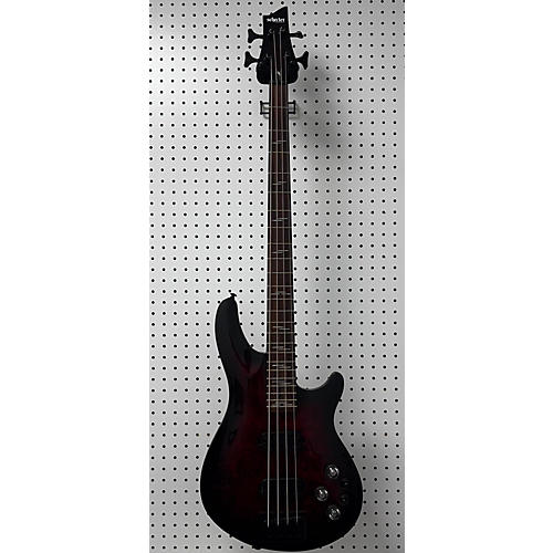 Schecter Guitar Research Omen 4 String Electric Bass Guitar Black Cherry