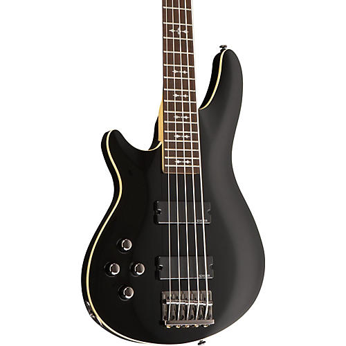 Schecter Guitar Research Omen-5 Bass Left-Handed Electric Guitar Black