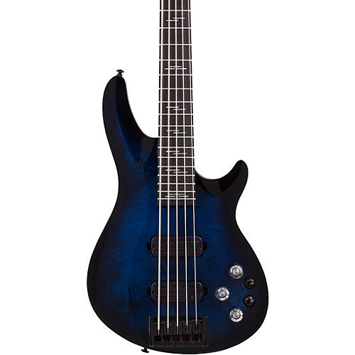 Schecter Guitar Research Omen Elite-5 5-String Electric Bass Condition 2 - Blemished See-Thru Blue Burst 197881129460