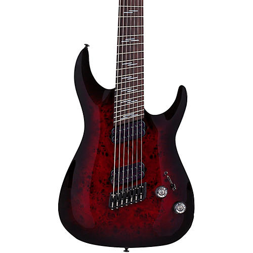 Schecter Guitar Research Omen Elite-7 MS Electric Guitar Condition 1 - Mint Black Cherry Burst
