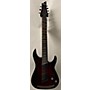 Used Schecter Guitar Research Omen Elite 7 MS Solid Body Electric Guitar Black Cherry Burst