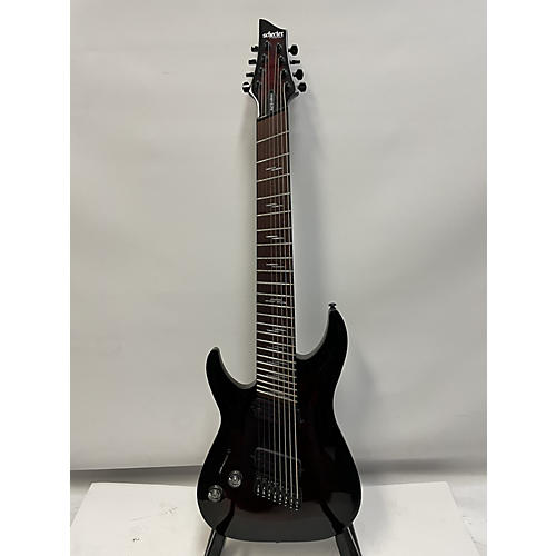 Schecter Guitar Research Omen Elite 8 Left Handed Solid Body Electric Guitar Dark Cherry Burst